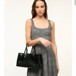 STAUD Glossy Black Shoulder Bag